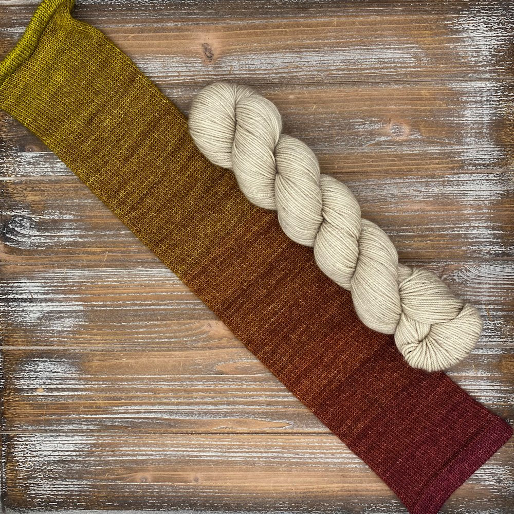 Spiced Honeycomb Cowl Yarn Kit - Tapestry and Oatmeal - Fiber Optic Yarns