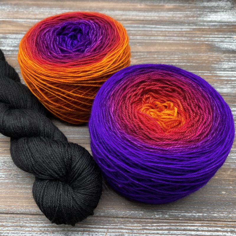 Tangerine to Ultraviolet Painting Honeycombs Shawl Kit